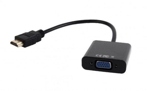 Адаптер Cablexpert B-HDMI-VGA-03 перетворювач HDMI в VGA і стерео-аудіо, 0.15 м