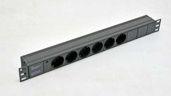 Фільтр мережевий Kingda 19" на 6 розеток роз'єм С14 без шнура KD-GER(16)N1006WKPB19A-C14