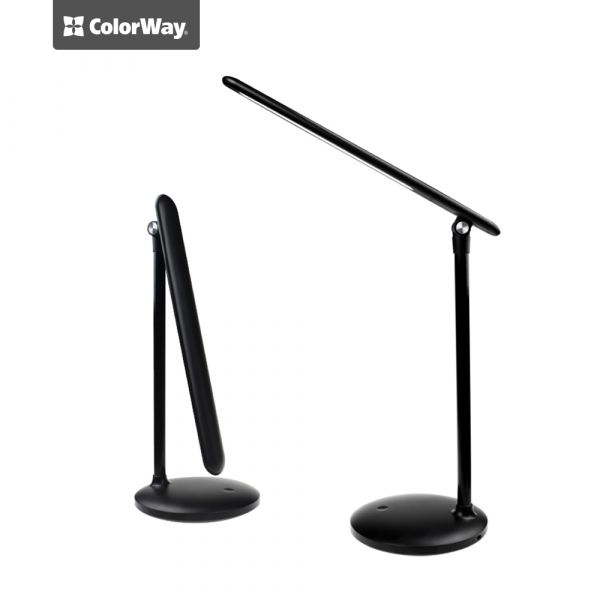 Світильник ColorWay з будованим акумулятором, Black (3200-4300-6500k, Max 300 lm, SMD2835 4W) (CW-DL02B-B)