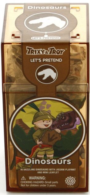 Пластикові ігрові фігурки доісторичних динозаврів з пазлом Trixy &Troy 16шт (T094)