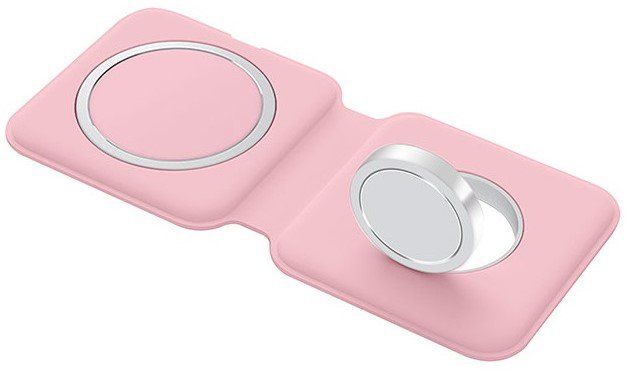 Бездротовий зарядний пристрій ColorWay MagSafe Duo Charger (15W) Pink (CW-CHW32Q-P)