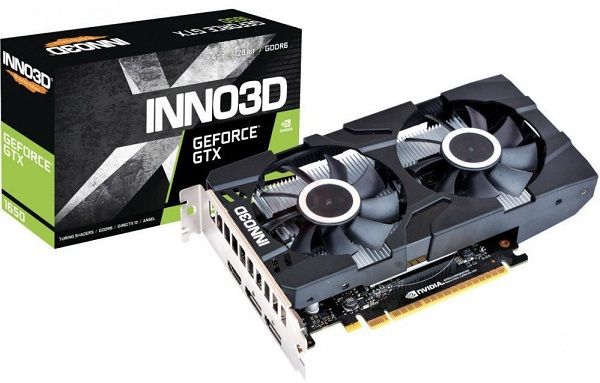 Відеокарта Inno3D GeForce GTX 1650 D6 Twin X2 OC 4GB GDDR6   128-bit, HDMI, 2 x DisplayPort