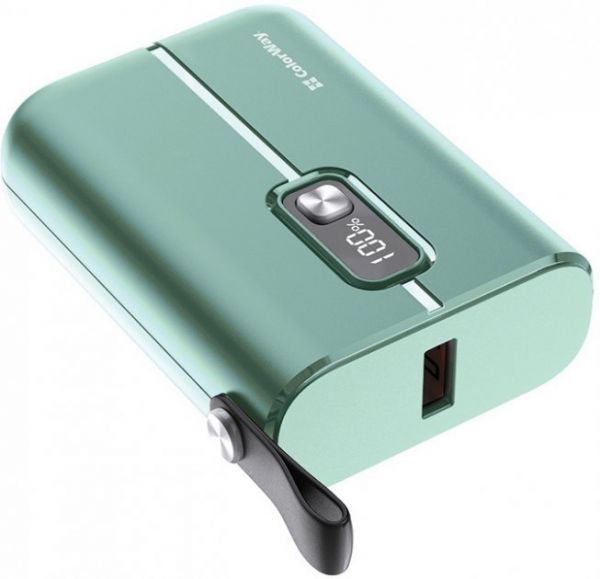 Універсальна мобільна батарея 10000mAh Full power (USB QC3.0 + USB-C Power Delivery 22.5W) Green (CW-PB100LPK2GR-PDD)