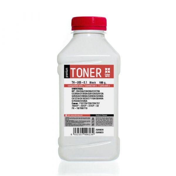 Тонер HP УНІВЕРСАЛЬНИЙ P1005/1102/1010/2035 Premium  100г *ColorWay (TH-U05-0.1)