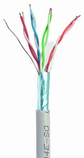 Кабель CAT 5e UTP Cablexpert (одножильний, екранований фольгою 100м) (FPC-5004E-SOL/100 )