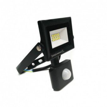 Прожектор світлодіодний HOROZ BLK 10W 6400К LED (з датчиком руху) (PARS/S-10)