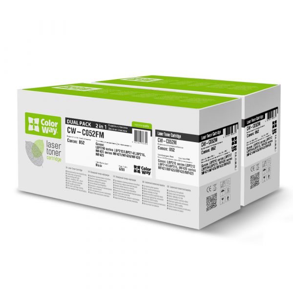 Картридж Canon 052 (LBP212/214/215/MF421/426/428/429)  DUAL PACK (CW-C052FM) *ColorWay