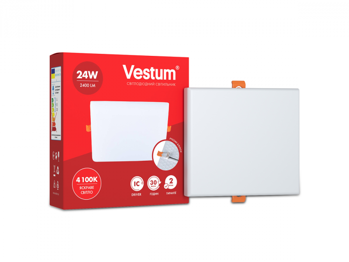 Светильник LED "без рамки" квадрат Vestum 24W 4100K