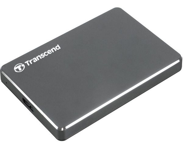 Зовнішній жорсткий диск USB 3.0   1TB 2.5"  Transcend StoreJet 25C3  Iron Gray