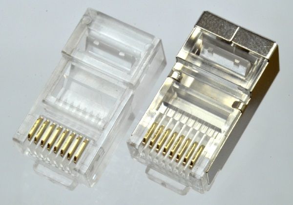 Конектор RJ-45  5e Cat. Kingda KDPG8015 ekran (поштучно)