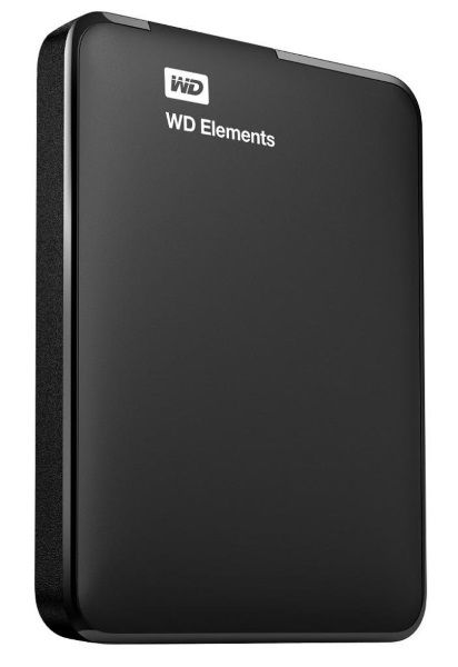 Зовнішній жорсткий диск USB 3.0   1TB 2.5" Western Digital Elements Portable, Black  (WDBUZG0010BBK-WESN)