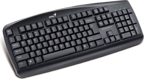 Key Genius KB-110 BB PS/2 (ENG/RUS/UKR) Black water resistant (31300689104)