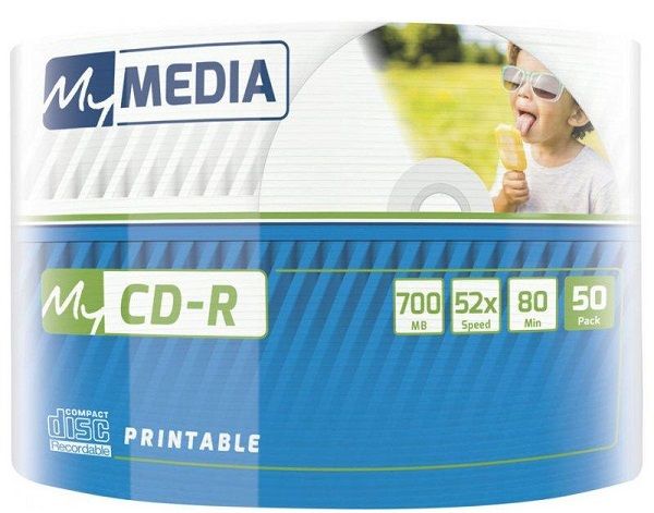 Диск CD-R 700MB  52x   50pcs  MyMedia Full Printable