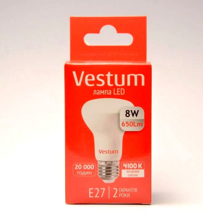 Лампа LED Vestum A55 8W 4100K 220V E27