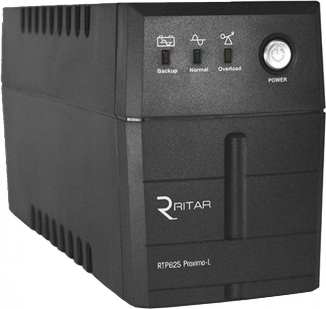 Блок безперебійного живлення Ritar  RTP625 (375W) Proxima-L, LED, AVR, 2st, 2xUNIVERSAL socket, 1x12V7Ah