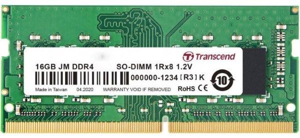 Пам'ять SoDDR4 16GB Transcend 3200MHz PC4-25600 (JM3200HSE-16G)