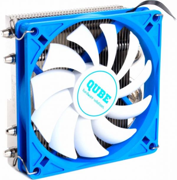 Кулер процесорний Qube QB-OL400 Blue (92mm/4pin/800-3000RPM/33Dba/4 тепл. трубки)