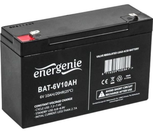 Акумуляторна батарея EnerGenie 6В  10Аг (BAT-6V10AH)