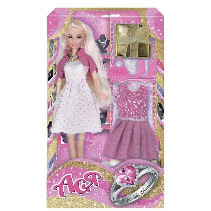Лялька Ася Блондинка Сяй як діамант 28см (35097)
