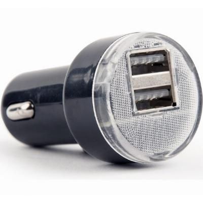 Автомобільний зарядний пристрій EnerGenie EG-U2C2A-CAR-02 2*USB чорний