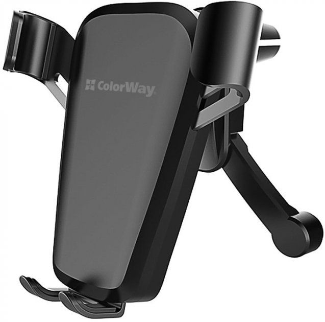 Автотримач СolorWay для смартфону Soft Touch Gravity Holder Black