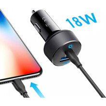 Пристрій зарядний автомобільний  ANKER PowerDrive PD+ 2 - 18W PD + 15W PowerIQ2.0 (Black)