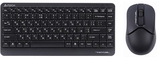 Клавіатура+миша A4Tech Fstyler FG1112 (Black), комплект бездротовий (4711421959339)