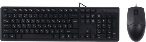 Клавіатура+миша провідні A4Tech KK-3330 Black, USB, Чорна
