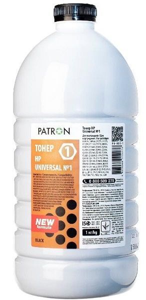 Тонер HP УНІВЕРСАЛЬНИЙ №1  1кг, флакон  (T-PN-HU1-1)  *Patron