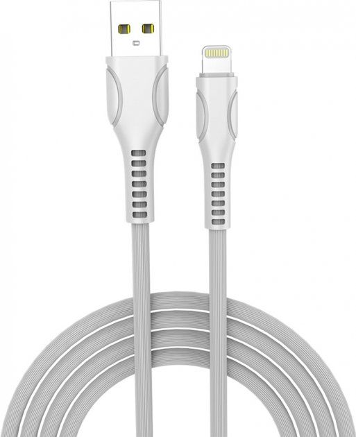 Кабель ColorWay USB - Apple Lightning (line-drawing) 2.4А 1м білий (CW-CBUL027-WH)