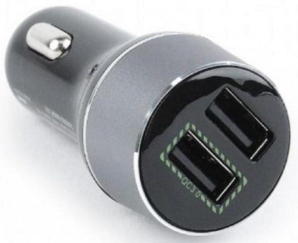 Автомобільний Зарядний пристрій EnerGenie car USB + QuickCharge 3.0 (EG-U2QC3-CAR-01)