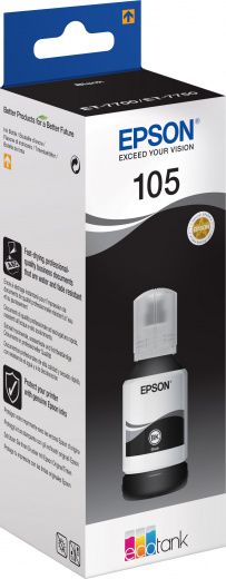 Чорнило Epson 105 (EcoTank L7160/7180)  140мл  Black Pigment