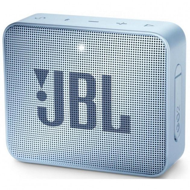 Акустична система 1.0 портативна JBL GO 2, безпровідна, водозахищена, 1xMicro-USB, 1xStereo jack 3.5mm, Bluetooth, Cyan (JBLGO2CYAN)