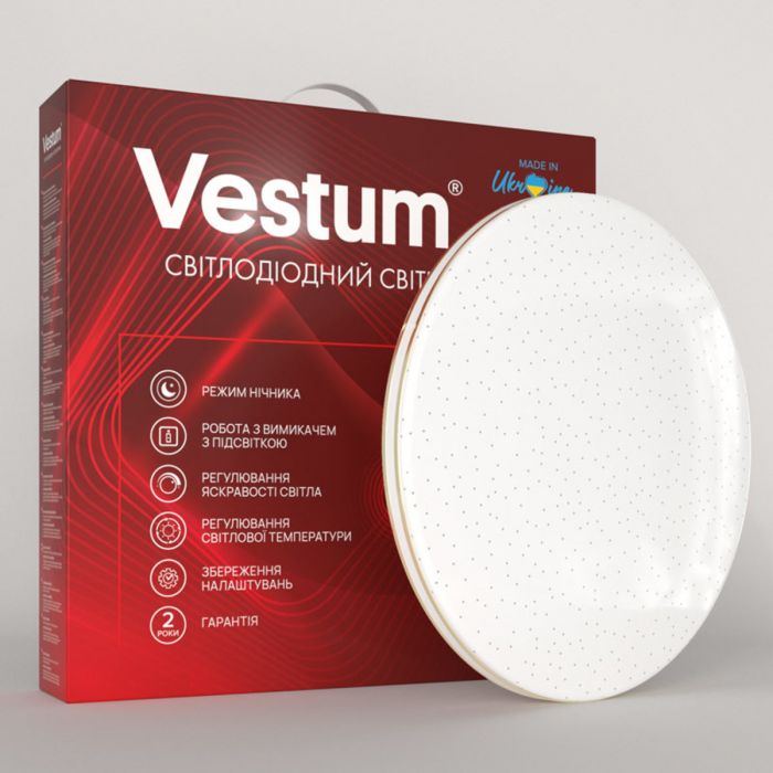 SIMPLE зоряне небо 72W 375*60мм 3000К- 6500К 5600Lm з пультом 2золото+біле