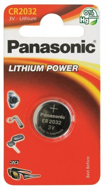 Батарейка CR2032  Panasonic Lithium (1шт) (CR-2032EL/1B)