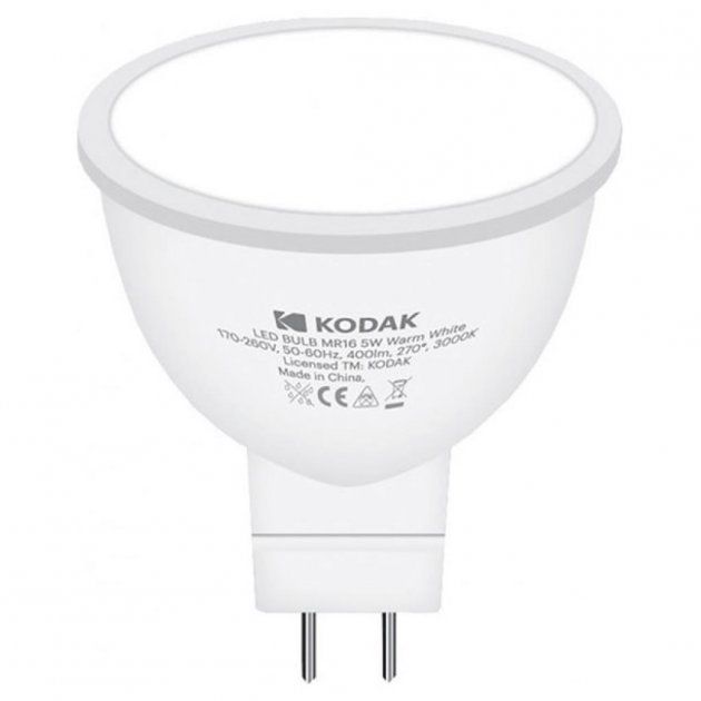 Лампочка  LED Kodak MR16 GU5.3 5W 3000K (30417229/B-IK1)