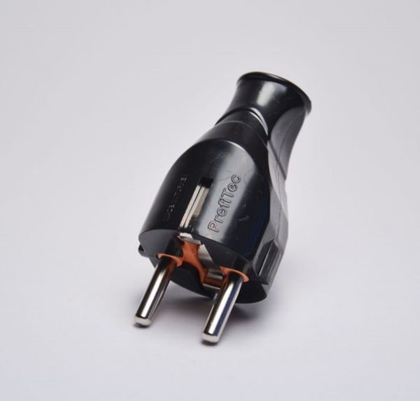 Profitec вилка прямая с заземлением, черная