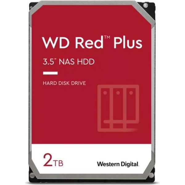 Жорсткий диск 3.5"   2TB Western Digital Red Plus NAS   128MB, SATA 3, 5400rpm  (WD20EFZX)