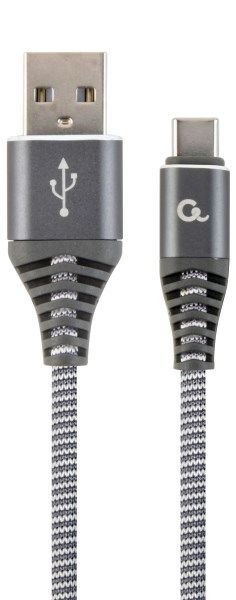 Кабель Cablexpert USB — USB Type-C (CC-USB2B-AMCM-1M-WB2) A-папа/C-папа, преміум 1м Grey