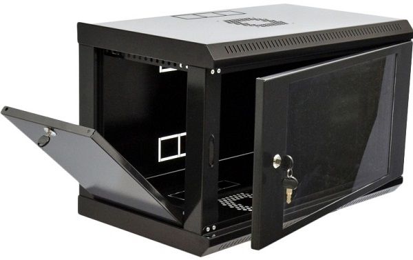 Шафа CMS  6U, 600x350x373мм (Ш*Г*В), економ, акрилове скло, чорна (UA-MGSWL635B)