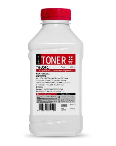 Тонер HP LJ P1005/2035/1010, M402/426  100г Universal Premium  (TH-U06-0.1)  *ColorWay