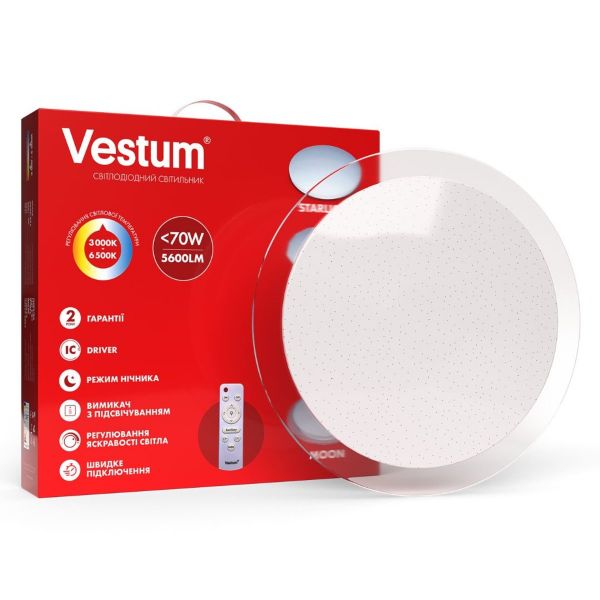 Світильник SMART Vestum SATURN 70W 385*60мм 3000K-6500К, 5600Lm з д/у