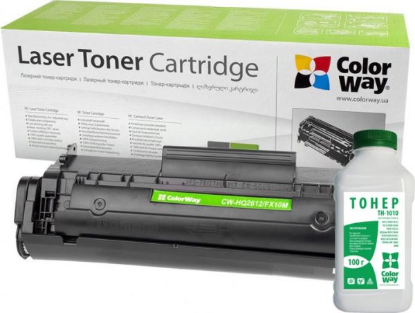 Картридж HP (Q2612A/Canon FX-10) LJ 1010 Univ. + TH-1010 (3шт.) *ColorWay