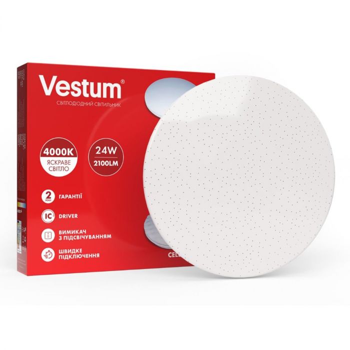 Светильник LED Vestum STARLIGHT 24W 385*60мм 4000K, 2100Lm без д/у