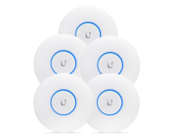 Точка доступа Ubiquiti UniFi AP AC Lite (UAP-AC-LITE, 5шт), 1xGLAN, PoE in, 2,4+5 GHz, 802.11a/b/g/n/ac, 3dBi, 20dBm, 2*2 MIMO, 300+867 Mbps, range 122 m.