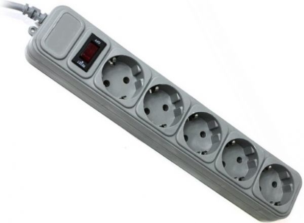 Мережевий фільтр 4.5м Geмbird SPG5-G-15G 5розеток, сірий