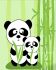 Картина за номерами Strateg ПРЕМІУМ рах Милі пандочки розміром 30х30 см (ES115)