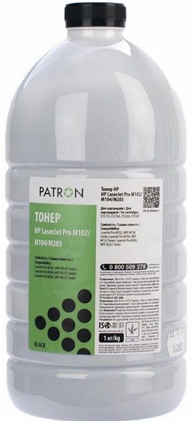 Тонер HP LJ Pro M102/M203  1кг, флакон  (PN-HLJPM102-1)  *Patron
