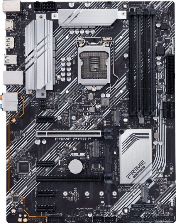 Мат. плата Материнська плата Socket_1200 ASUS PRIME Z490-P (Z490/4xDDR4 4666MHz/2xPCIe x16/4xPCIe x1/1xPCI/2xM.2 Socket/6xSATA3/Glan/4xUSB3.2/2xUSB2.0/DP, D-Sub, HDMI/Audio 8ch/ATX)