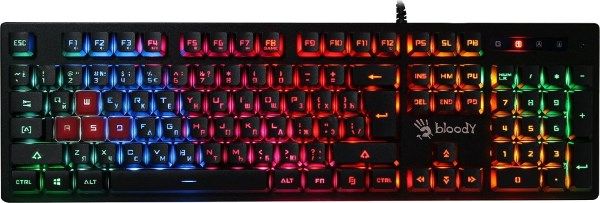 Клавіатура A4Tech B160N Bloody (Black) ігрова, неонова підсвітка, алюмінієвий корпус